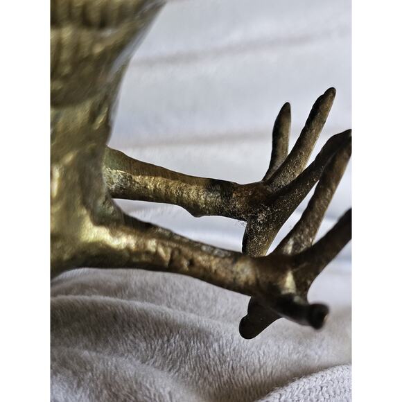 Vintage MCM Brass Quail Or Grouse Figurines-set of 2. In Amazing Condition!!!! - Picture 7 of 14